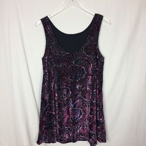 MINKPINK Floral velvet burnout dress